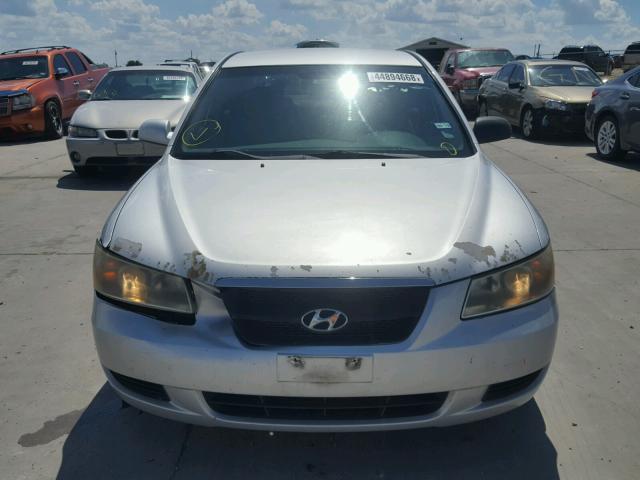 5NPET46C96H123491 - 2006 HYUNDAI SONATA GL SILVER photo 9