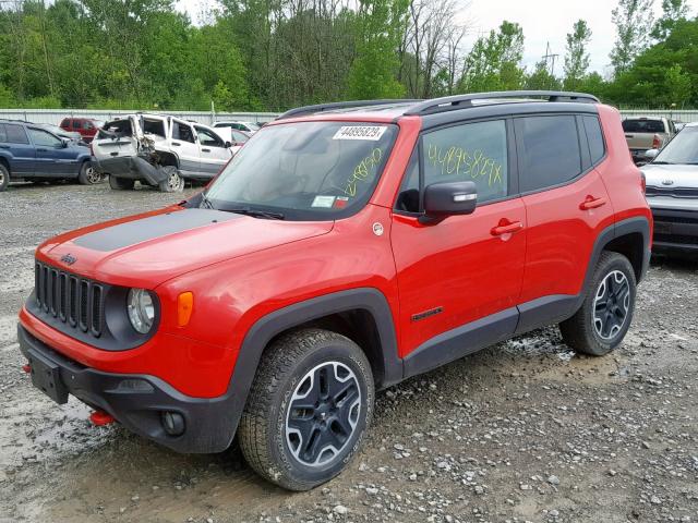 ZACCJBCT4FPC02595 - 2015 JEEP RENEGADE T RED photo 2