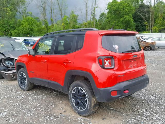 ZACCJBCT4FPC02595 - 2015 JEEP RENEGADE T RED photo 3