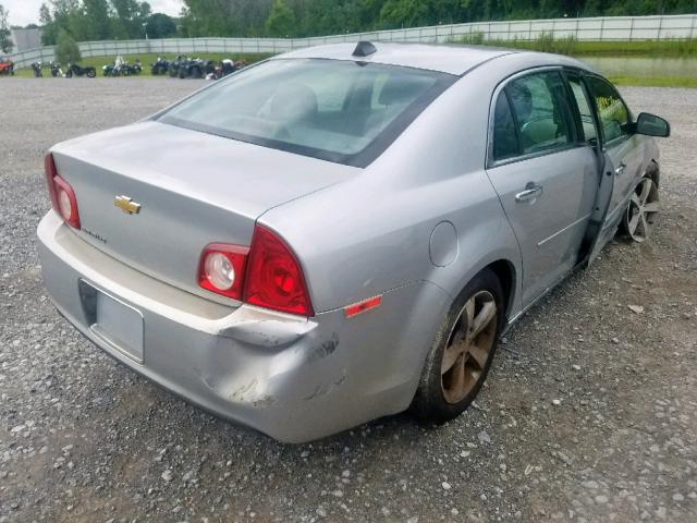 1G1ZC5E0XCF162927 - 2012 CHEVROLET MALIBU 1LT SILVER photo 4