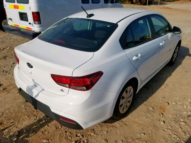 3KPA24ABXKE173850 - 2019 KIA RIO S WHITE photo 4