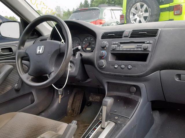 2HGES16315H632534 - 2005 HONDA CIVIC DX V BLACK photo 9