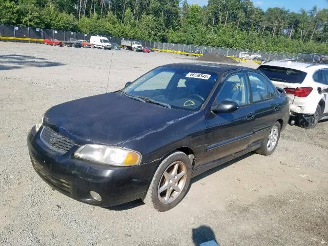 3N1BB51D2YL105688 - 2000 NISSAN SENTRA SE BLACK photo 2