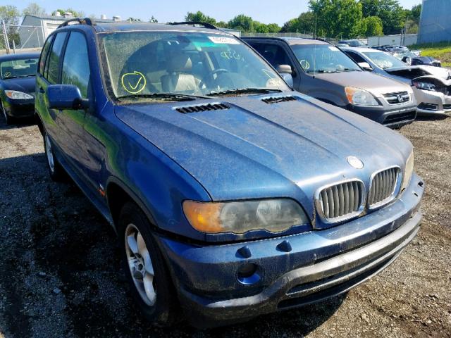 5UXFA53512LP30866 - 2002 BMW X5 3.0I BLUE photo 1