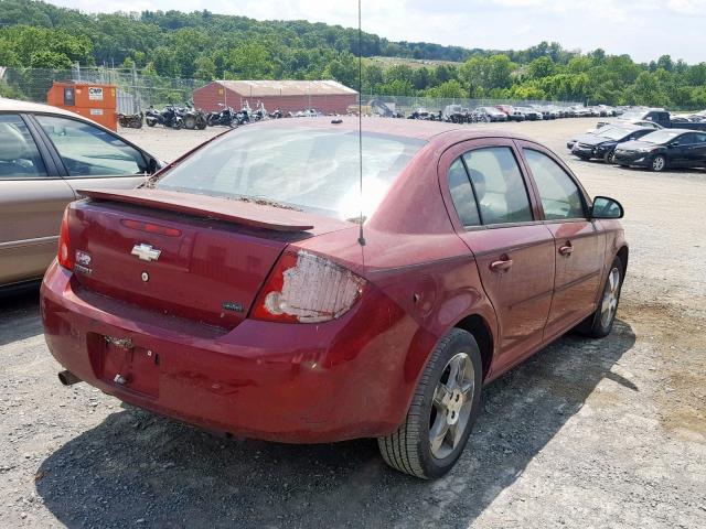 1G1AL58F387193077 - 2008 CHEVROLET COBALT LT BURGUNDY photo 4