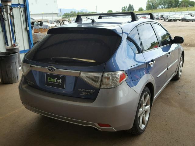 JF1GH63699G807542 - 2009 SUBARU IMPREZA OU BLUE photo 4