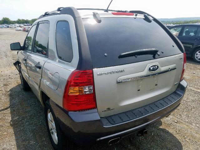 KNDJE723477406841 - 2007 KIA SPORTAGE E BEIGE photo 3