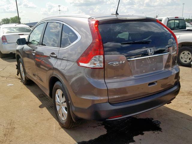 5J6RM4H7XEL110350 - 2014 HONDA CR-V EXL BROWN photo 3