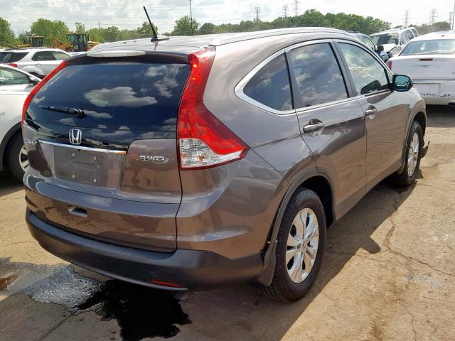 5J6RM4H7XEL110350 - 2014 HONDA CR-V EXL BROWN photo 4