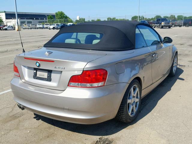 WBAUL73539VJ75915 - 2009 BMW 128 I SILVER photo 4