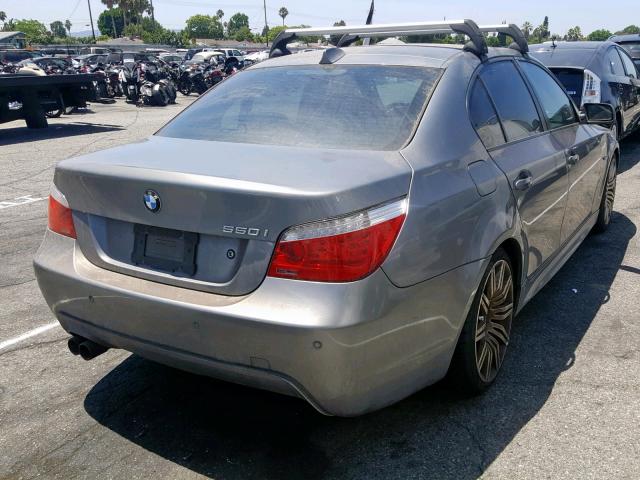 WBANW53528CT54831 - 2008 BMW 550 I SILVER photo 4