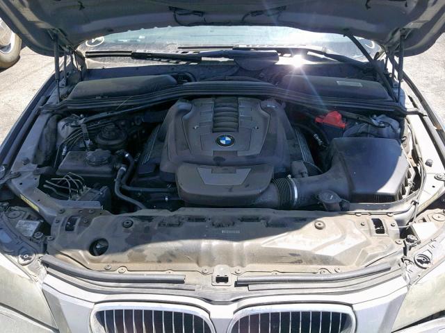 WBANW53528CT54831 - 2008 BMW 550 I SILVER photo 7