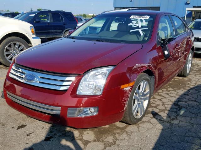 3FAFP08136R142442 - 2006 FORD FUSION SEL BURGUNDY photo 2