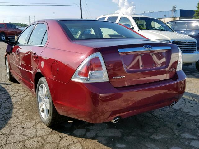 3FAFP08136R142442 - 2006 FORD FUSION SEL BURGUNDY photo 3