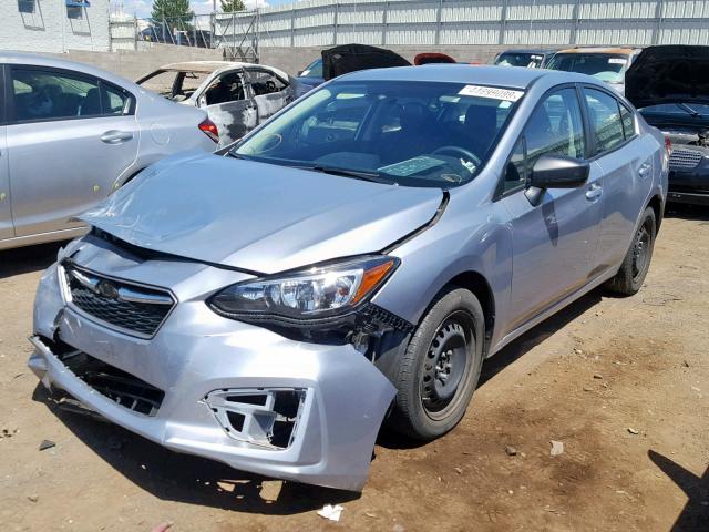 4S3GKAA69H3607364 - 2017 SUBARU IMPREZA SILVER photo 2