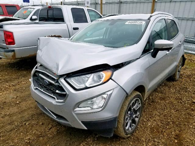 MAJ6P1WL9JC159957 - 2018 FORD ECOSPORT T SILVER photo 2