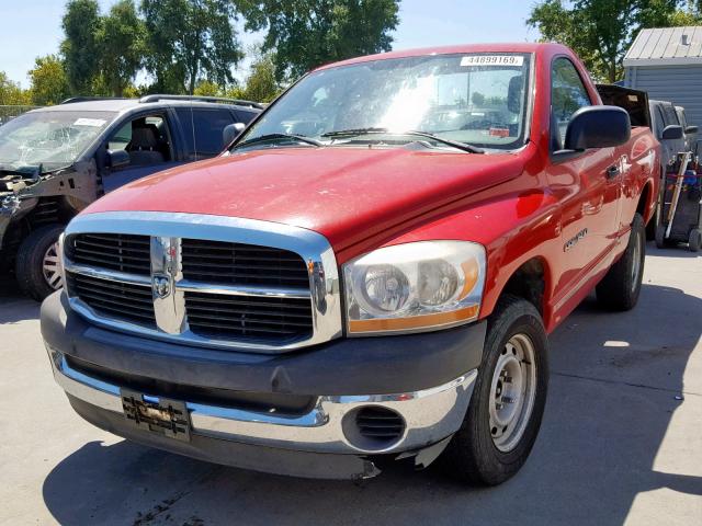 1D7HA16K66J210285 - 2006 DODGE RAM 1500 S RED photo 2