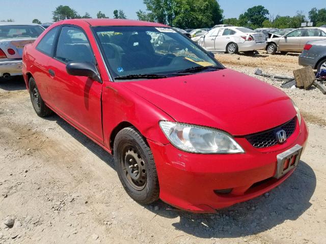 1HGEM21184L077928 - 2004 HONDA CIVIC DX V RED photo 1