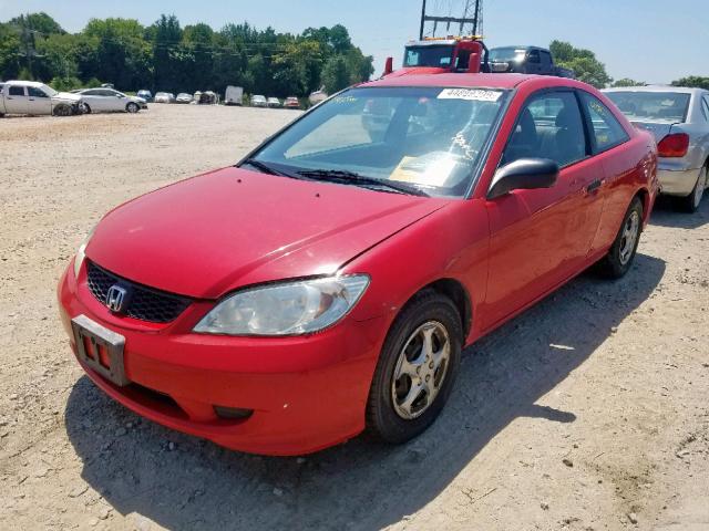 1HGEM21184L077928 - 2004 HONDA CIVIC DX V RED photo 2