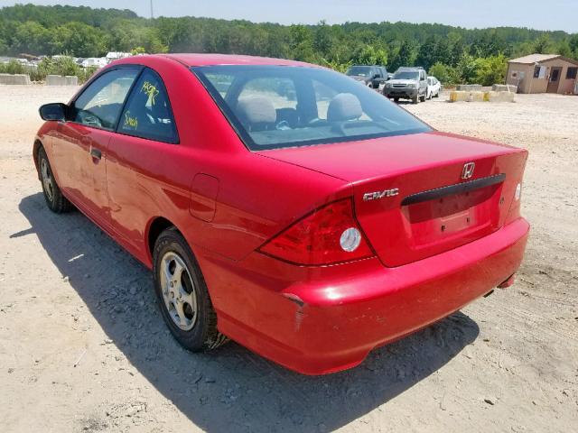 1HGEM21184L077928 - 2004 HONDA CIVIC DX V RED photo 3