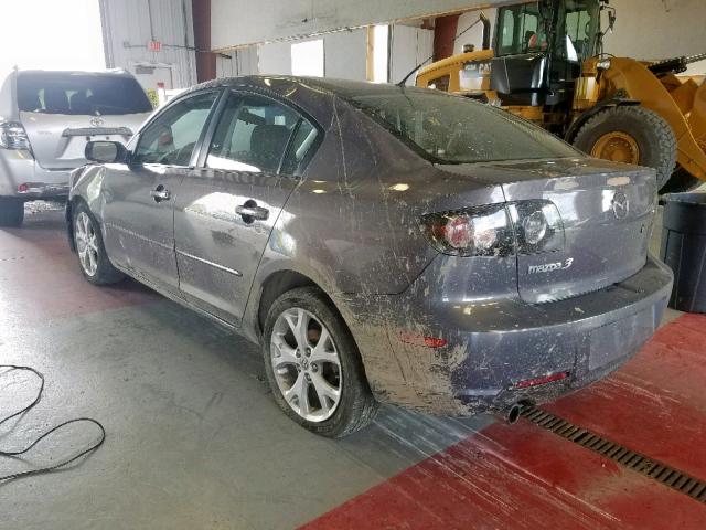 JM1BK32G981123994 - 2008 MAZDA 3 I GRAY photo 3