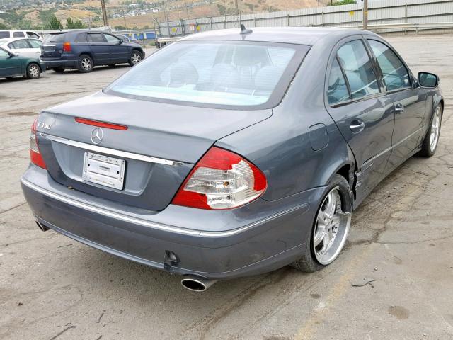 WDBUF56X08B314201 - 2008 MERCEDES-BENZ E 350 GRAY photo 4