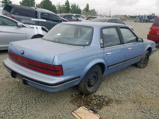 1G4AG54NXN6449205 - 1992 BUICK CENTURY SP BLUE photo 4