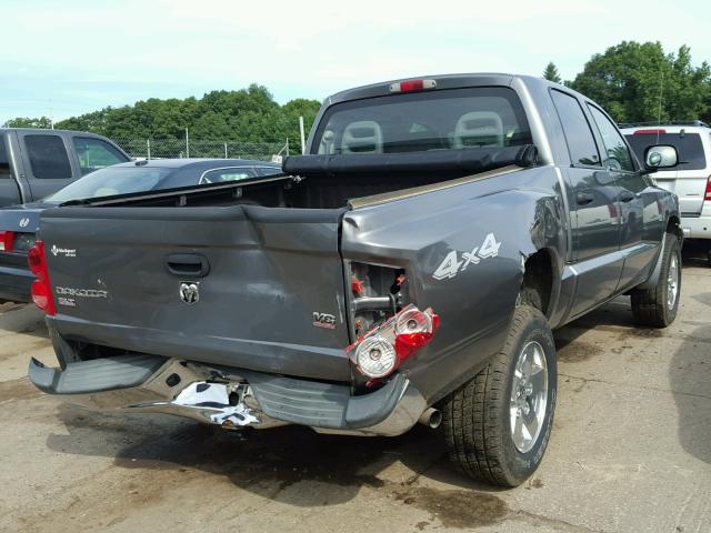 1D7HW48N96S698961 - 2006 DODGE DAKOTA QUA CHARCOAL photo 4