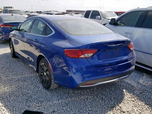 1C3CCCAB8FN754169 - 2015 CHRYSLER 200 LIMITE BLUE photo 3