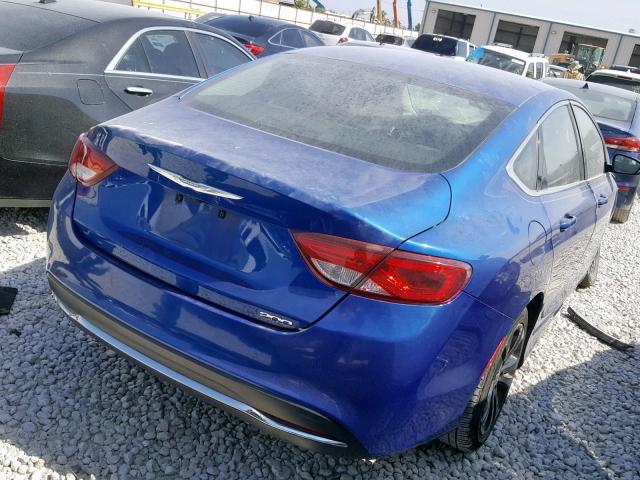 1C3CCCAB8FN754169 - 2015 CHRYSLER 200 LIMITE BLUE photo 4