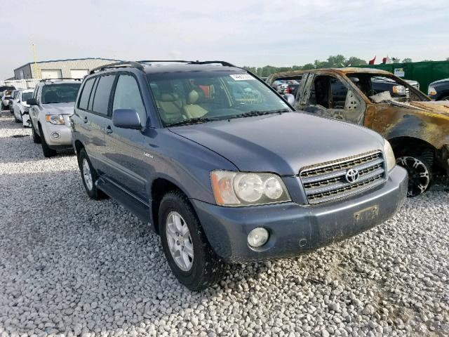 JTEHF21A120062297 - 2002 TOYOTA HIGHLANDER BLUE photo 1