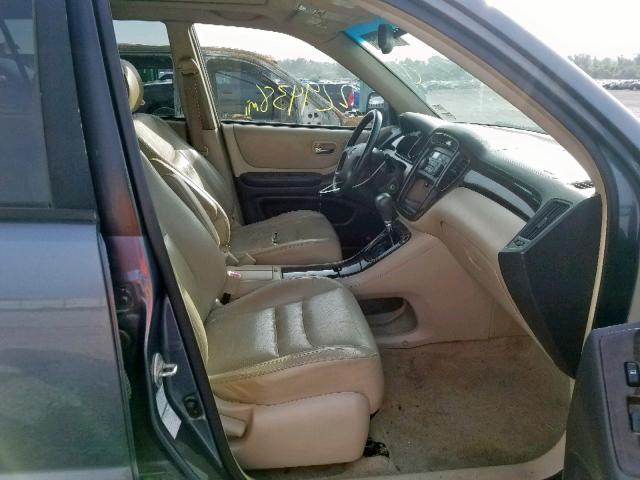 JTEHF21A120062297 - 2002 TOYOTA HIGHLANDER BLUE photo 5