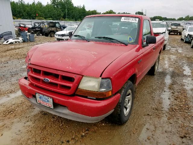 1FTYR10C4YPB74021 - 2000 FORD RANGER RED photo 2