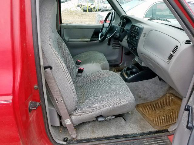 1FTYR10C4YPB74021 - 2000 FORD RANGER RED photo 5