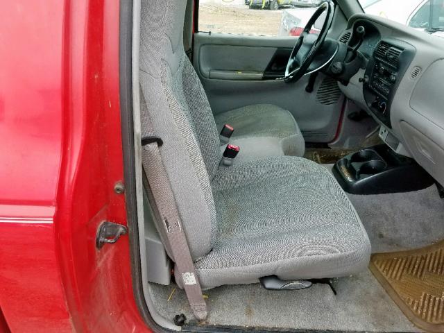 1FTYR10C4YPB74021 - 2000 FORD RANGER RED photo 6