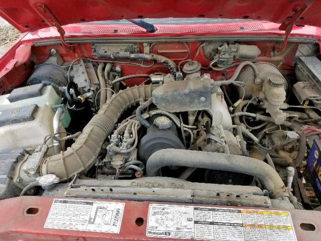 1FTYR10C4YPB74021 - 2000 FORD RANGER RED photo 7