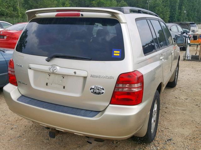 JTEHF21A610012901 - 2001 TOYOTA HIGHLANDER TAN photo 4