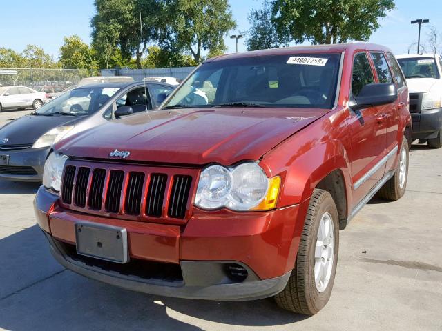 1J8GS48K18C166052 - 2008 JEEP GRAND CHER BURGUNDY photo 2