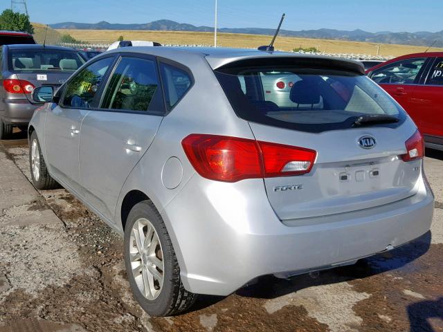 KNAFU5A23C5511444 - 2012 KIA FORTE EX SILVER photo 3