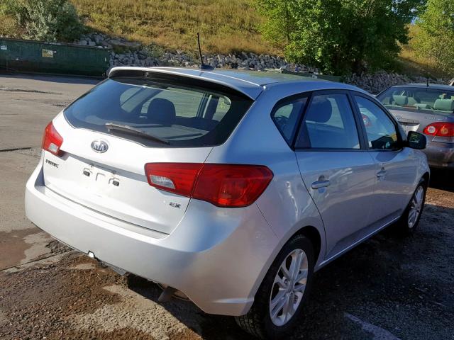 KNAFU5A23C5511444 - 2012 KIA FORTE EX SILVER photo 4