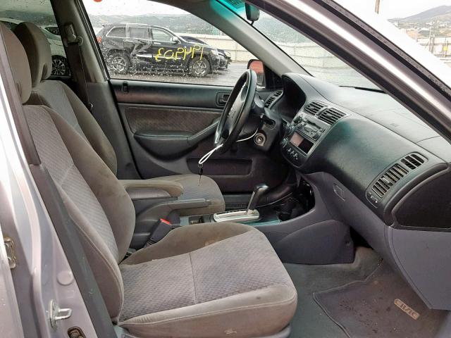 2HGES16325H571629 - 2005 HONDA CIVIC DX V SILVER photo 5