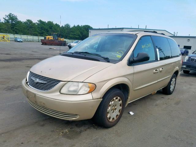 2C8GP44361R422141 - 2001 CHRYSLER TOWN & COU TAN photo 2