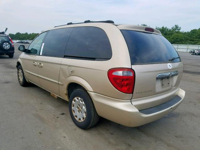 2C8GP44361R422141 - 2001 CHRYSLER TOWN & COU TAN photo 3