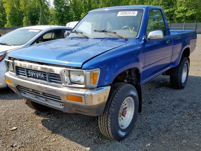 JT4RN01P5L7019062 - 1990 TOYOTA PICKUP 1/2 BLUE photo 2