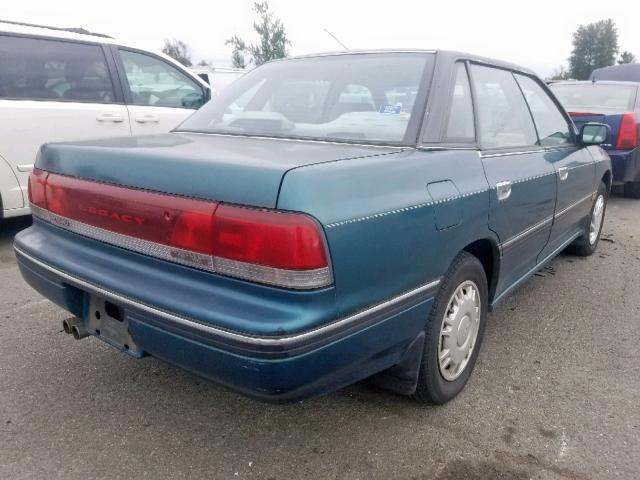 4S3BC632XN7620191 - 1992 SUBARU LEGACY L GREEN photo 4