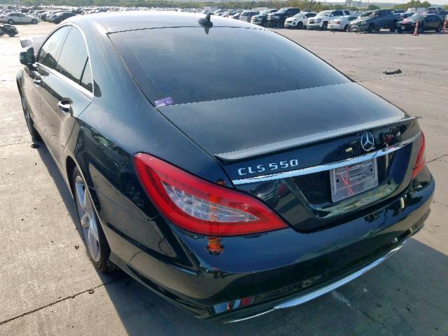 WDDLJ7DB8CA040927 - 2012 MERCEDES-BENZ CLS 550 BLACK photo 3