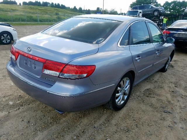 KMHFC46F36A084818 - 2006 HYUNDAI AZERA SE GRAY photo 4