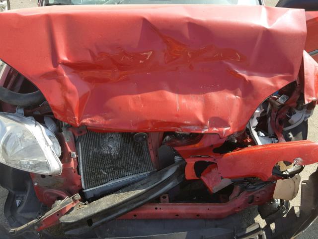 2HGEJ6445WH116318 - 1998 HONDA CIVIC DX RED photo 7