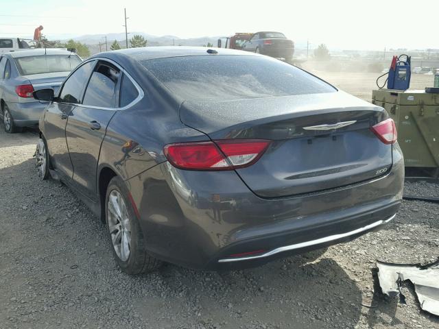 1C3CCCAB7FN720644 - 2015 CHRYSLER 200 LIMITE GRAY photo 3