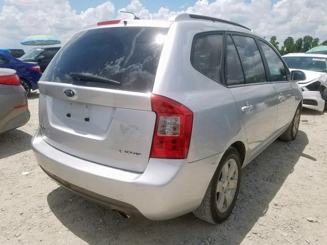 KNAFG526777100955 - 2007 KIA RONDO LX SILVER photo 4